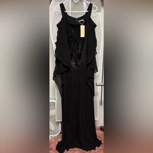 NWT Holy Clothing Avallon Maxi Tall L Black Midnight